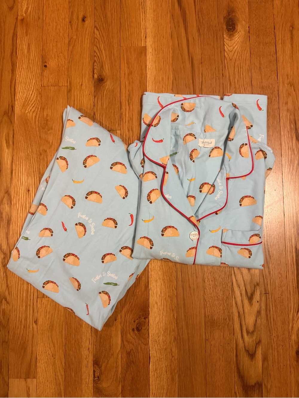 Bedhead Light Blue Taco Print Pajama Set